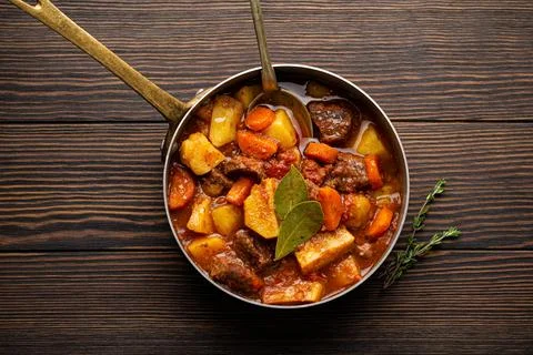 Meat vegetables stew Stock Photos