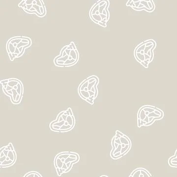 Meat wasabi line vector seamless pattern Stock Illustration