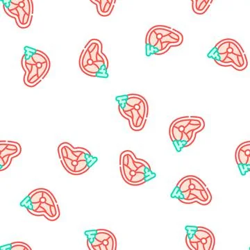 Meat wasabi vector seamless pattern Stock Illustration