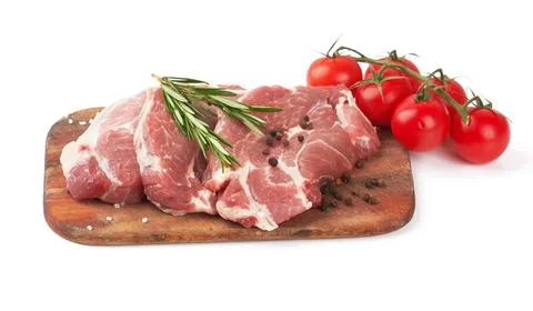Meat on white background Stock Photos