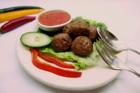 Meatball appetizer Stock-Fotos