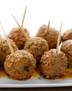 Meatball appetizers Stock Photos
