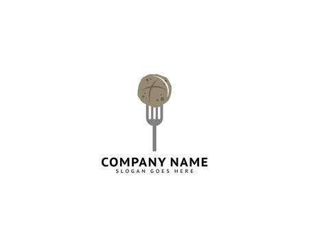 Meatball bakso logo template vector illustration Stock Illustration