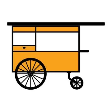 Meatball cart icon Stock Illustration