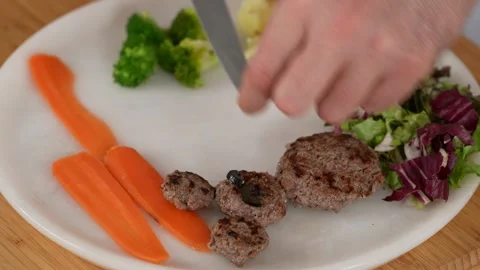 Meatball fun decoration Stock Footage 183570982