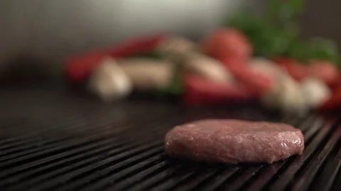 Meatball on the Grill HD Stock Footage 88598425