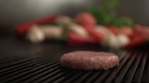 Meatball on the Grill Sides HD Stock Footage 88598372