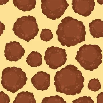 Meatball pattern seamless. ball of meat background. Vector texture Stock Illustration