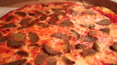 Meatball Pizza Stock Footage 40538920