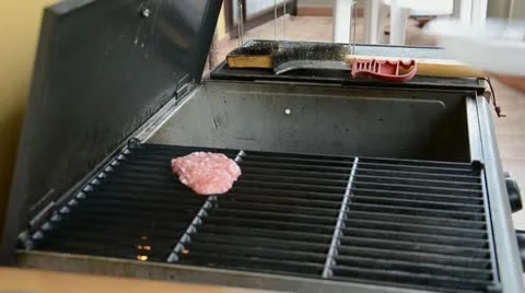 Meatball roasted in barbeque Stock Footage 22037785