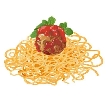 Meatball in tomato sauce Stock Illustration