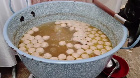 Meatballs (bakso) Stock Footage 310156116