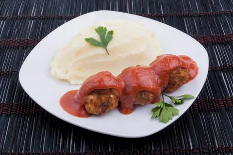 Meatballs for dinner Stock Photos