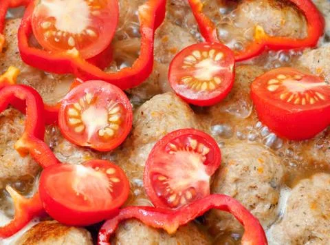 Meatballs in gravy Stock Photos