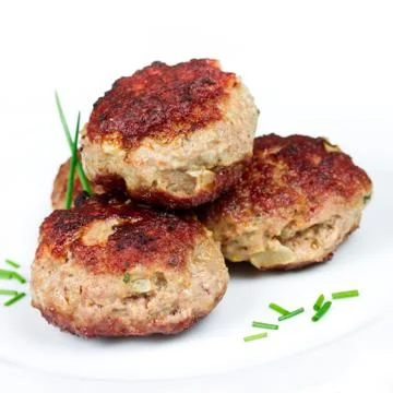 Meatballs isolated Stock Photos