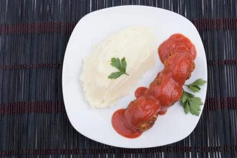 Meatballs meal Stock Photos
