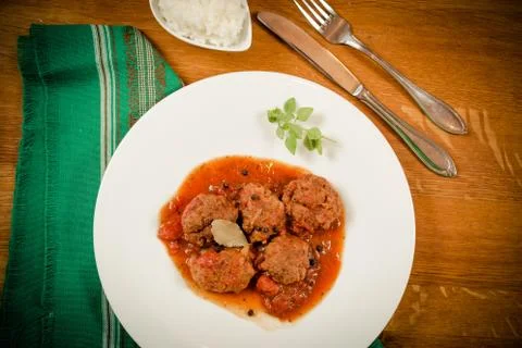Meatballs on a plate Stock Photos