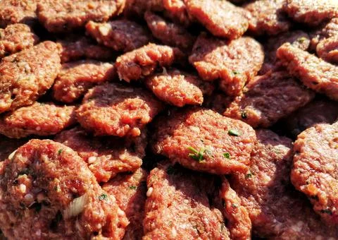 Meatballs ready to cook. Stock Photos