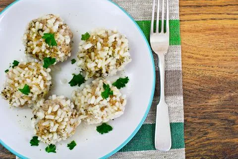 Meatballs with Rice Stock Photos