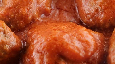Meatballs with the sauce Stock Footage 95875964