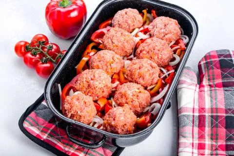 Meatballs with sauce Stock Photos