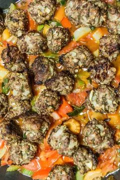 Meatballs in a vegetable stew Stock-Fotos