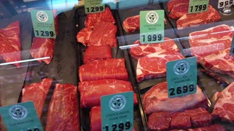 The Meat/Butcher Counter 스톡 동영상 201572370
