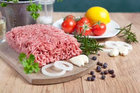 Meatloaf raw Stock Photos