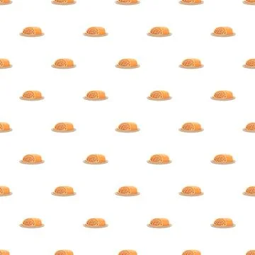 Meatloaf rolls on a plate pattern background Stockillustratie