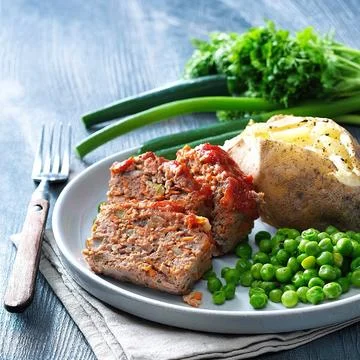 Meatloaf with vegetables Stock Photos