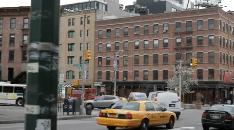 Meatpacking District Intersection in NYC Stock Footage