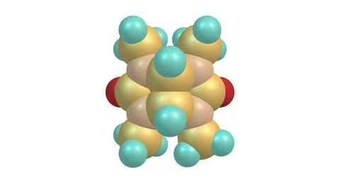 Mebicar molecular structure isolated on white Stock Illustration