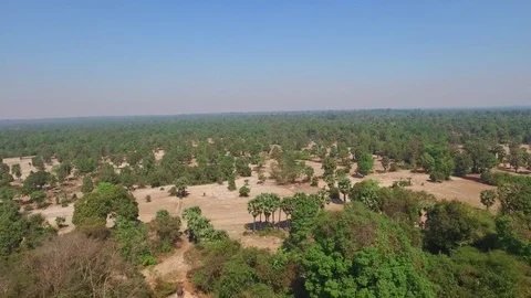 Mebom Temple Aerial View Stock Footage 73240024