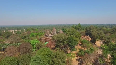Mebom Temple Aerial View Stock Footage 73240045
