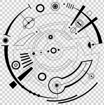 Mec Art Outline Stock Illustration