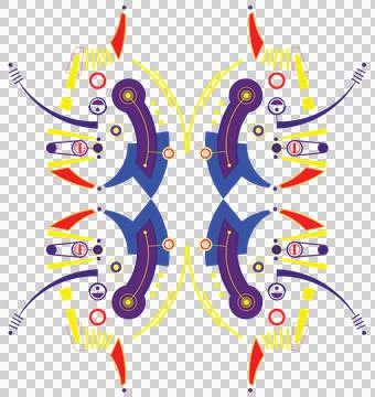 Mec Skull Pattern C Color Stock Illustration