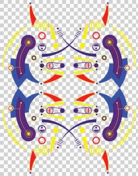 Mec Skull Pattern D Color Stock Illustration