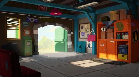 Mecanic-room Stock Illustration