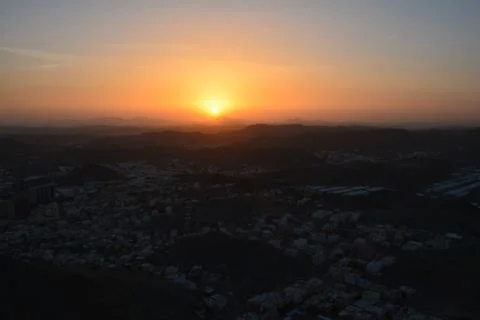 Mecca sunset Stock Photos