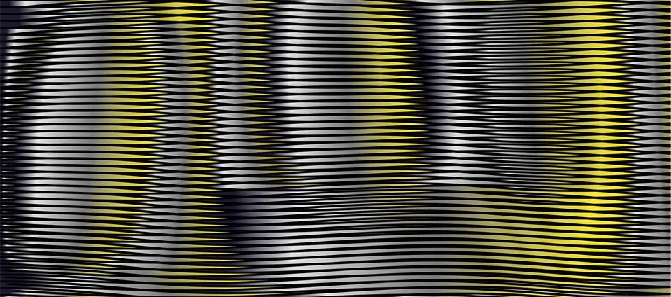 Mech abstract linear texture with calm wavy lines in trendy colors. Stock Illustration