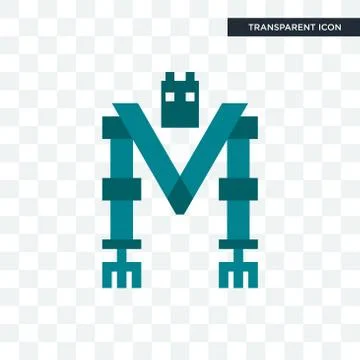 Mech vector icon isolated on transparent background, mech logo design Stock Illustration