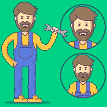 Mechanic cartoon 스톡 일러스트