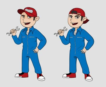 Mechanic Cartoon Stock Illustration