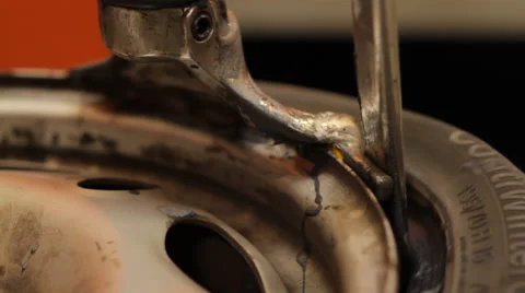 Mechanic changing a tyre Stock Footage 63544735