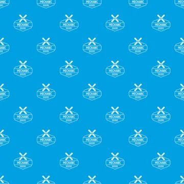 Mechanic engine pattern vector seamless blue 스톡 일러스트