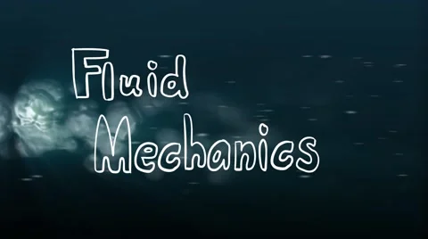 Mechanic of Fluid theory physics equation doodle in water stream background Видео 60073249