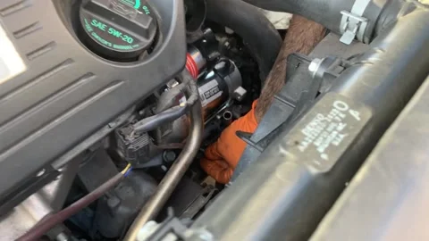 Mechanic Hand Fixing Car Engine Stock Footage 132139244