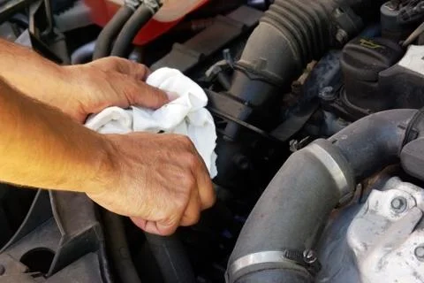 Mechanic hands Stock Photos