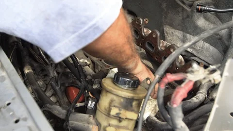 Mechanic hands under the work Video stock 119490780