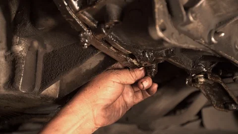 Mechanic hands while work on Video stock 119491150